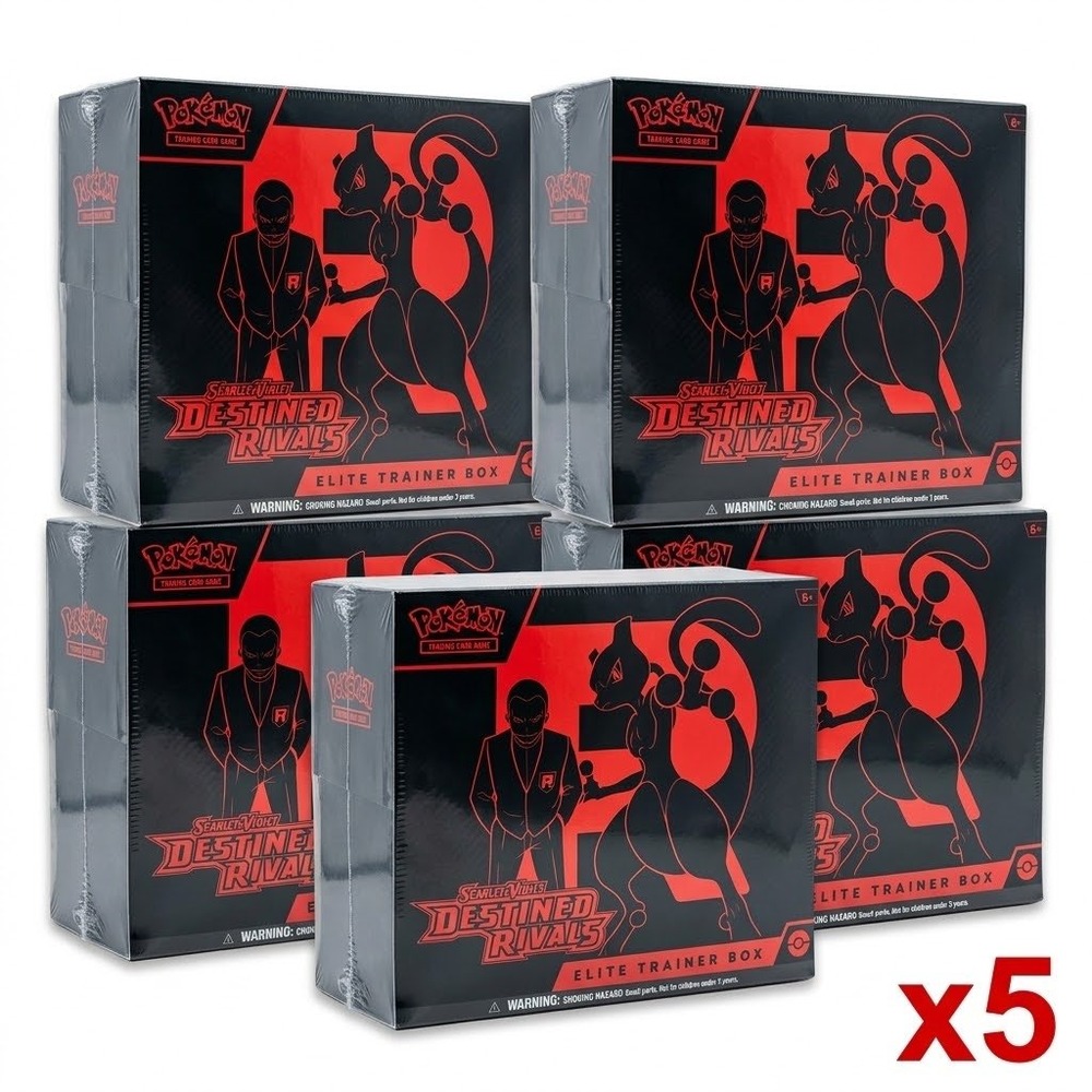 5 Pack Pokemon TCG Scarlet & Violet Destined Rivals Elite Trainer Box ETB New